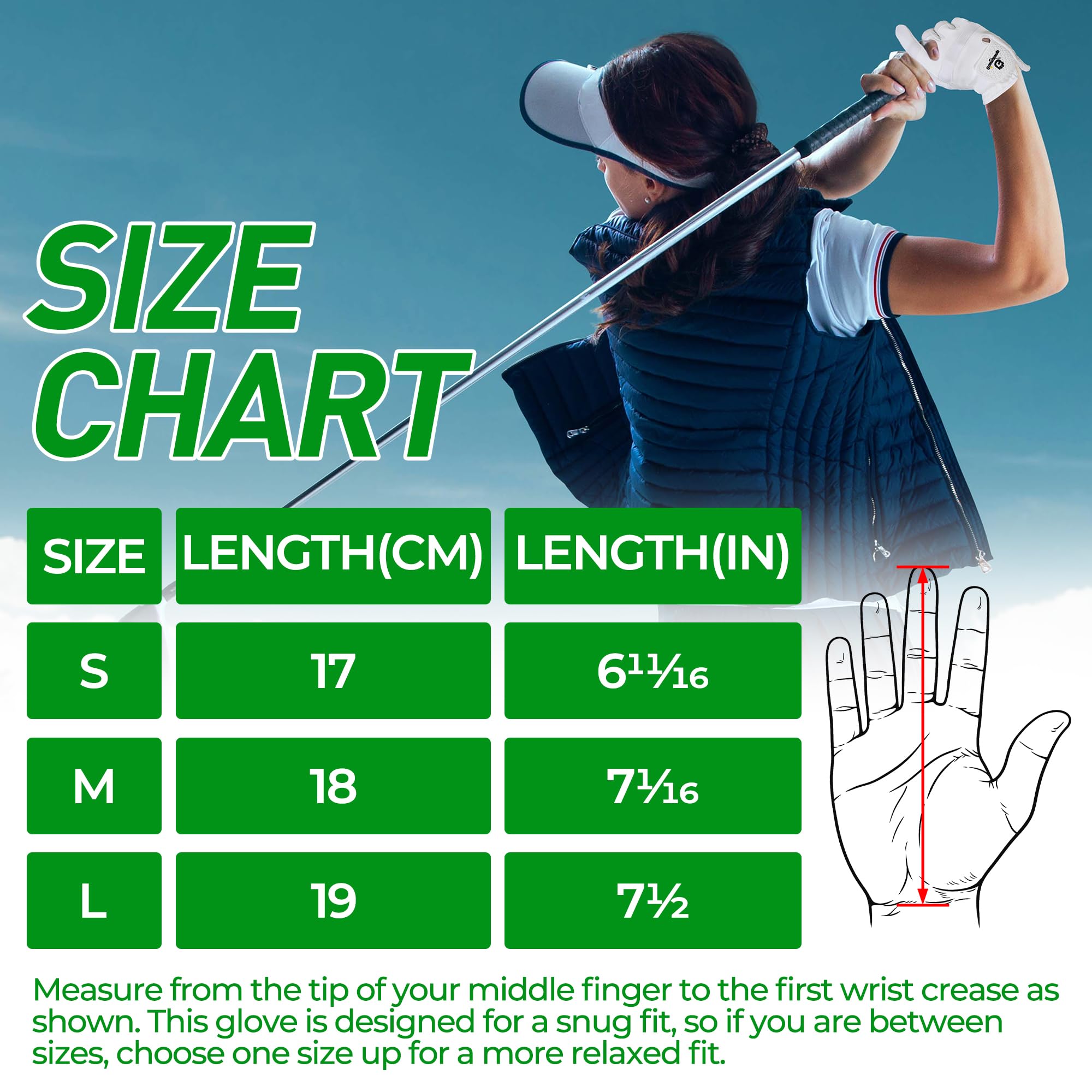 GIAMZONP Womens Golf Glove for Left or Right Hand 1 Pack, Breathable Lightweight Ladies Golf Glove with Non-Slip Grip for Women Golfers - Image 5