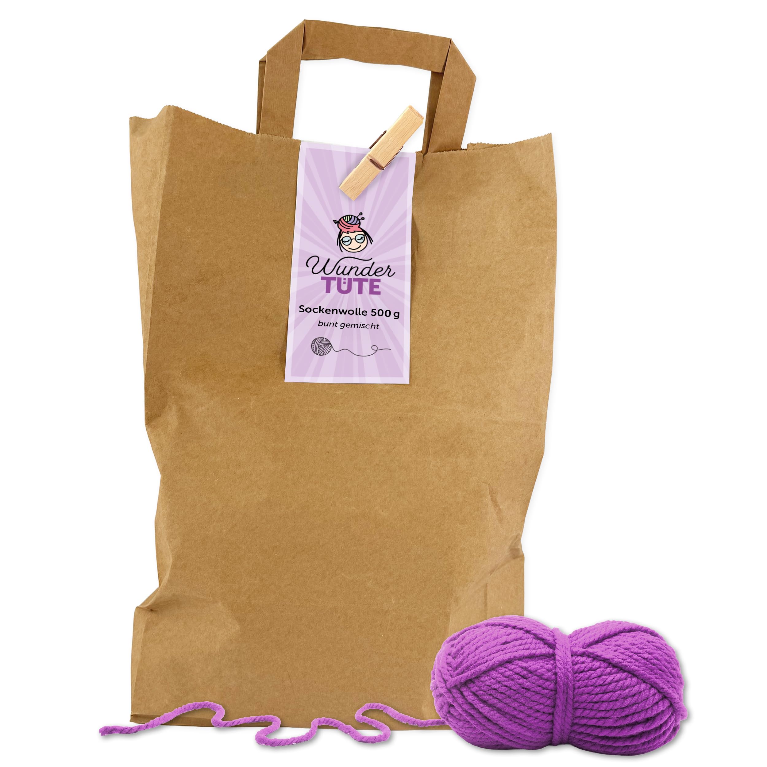 Frida's Wollhaus Wundertüte 500 g Sockenwolle Neuware Wollpaket Mischpaket Überraschung Garn Wolle Stricken Häkeln
