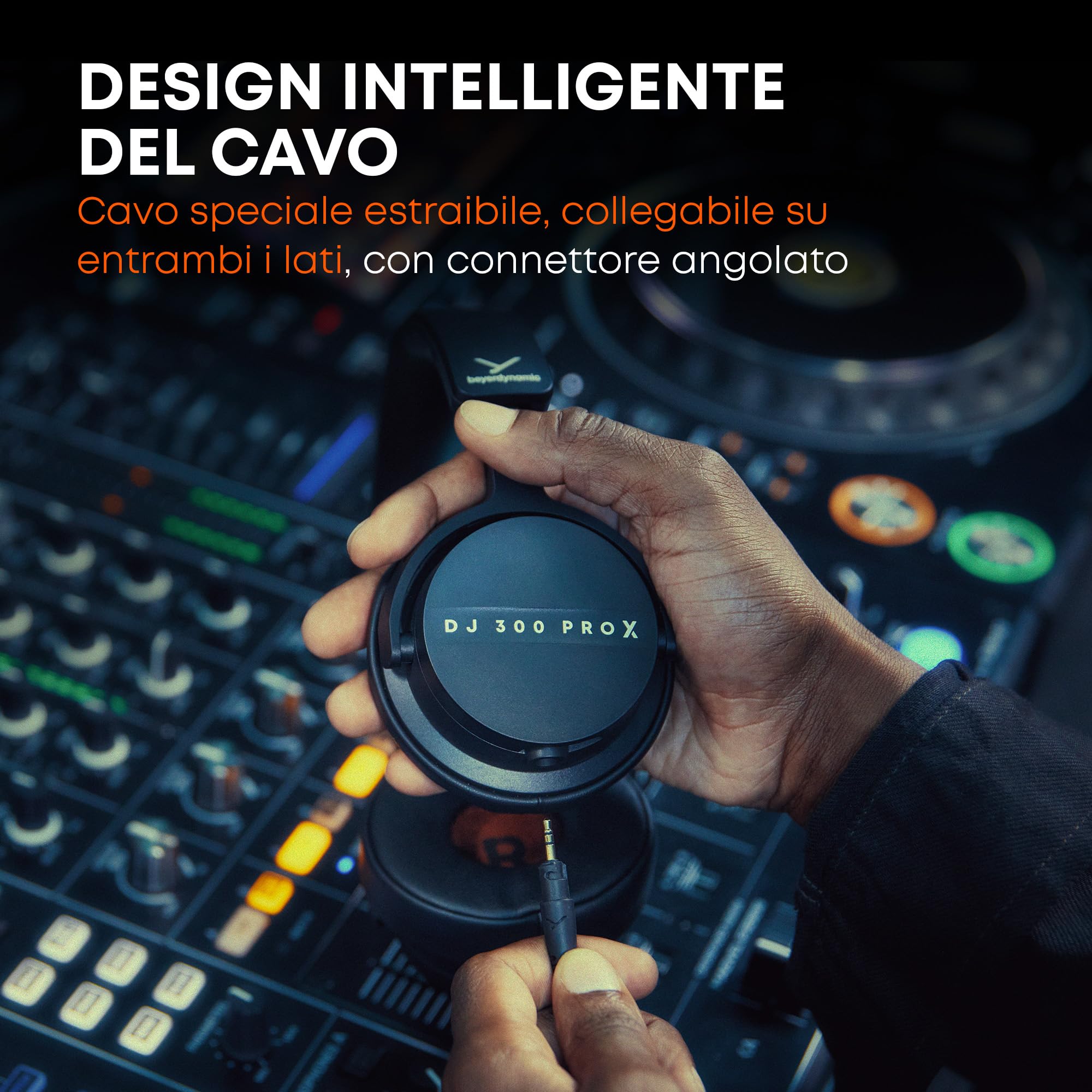 beyerdynamic DJ 300 PRO X Cuffie DJ professionali 2 in 1, cambio on-ear come funzione di stile flessibile e di utilizzo con costruzione chiusa