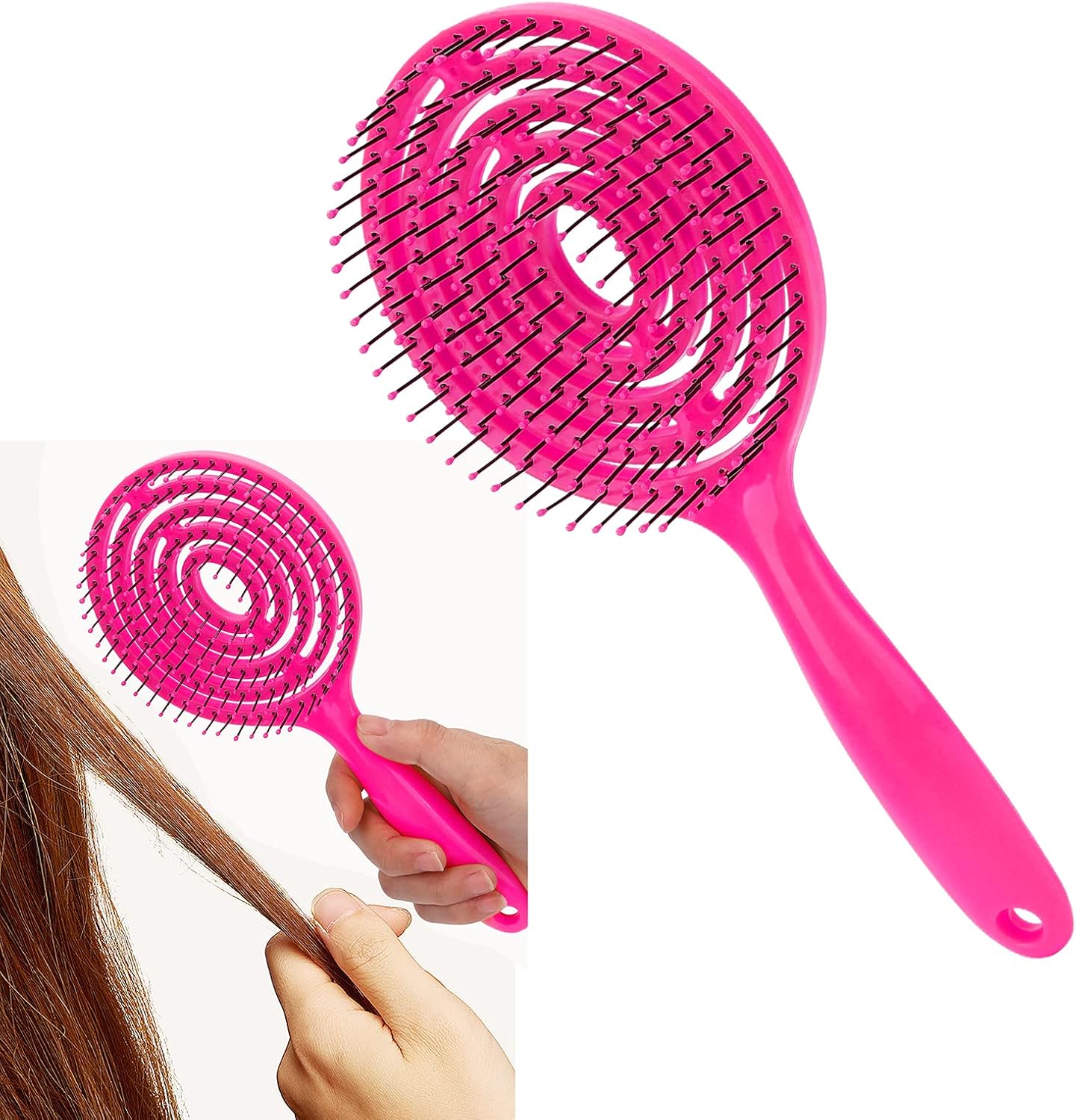 Dioche Professional Hair straightening Comb with Soft, Massaging Head, Suitable for Curly Hair Styling.