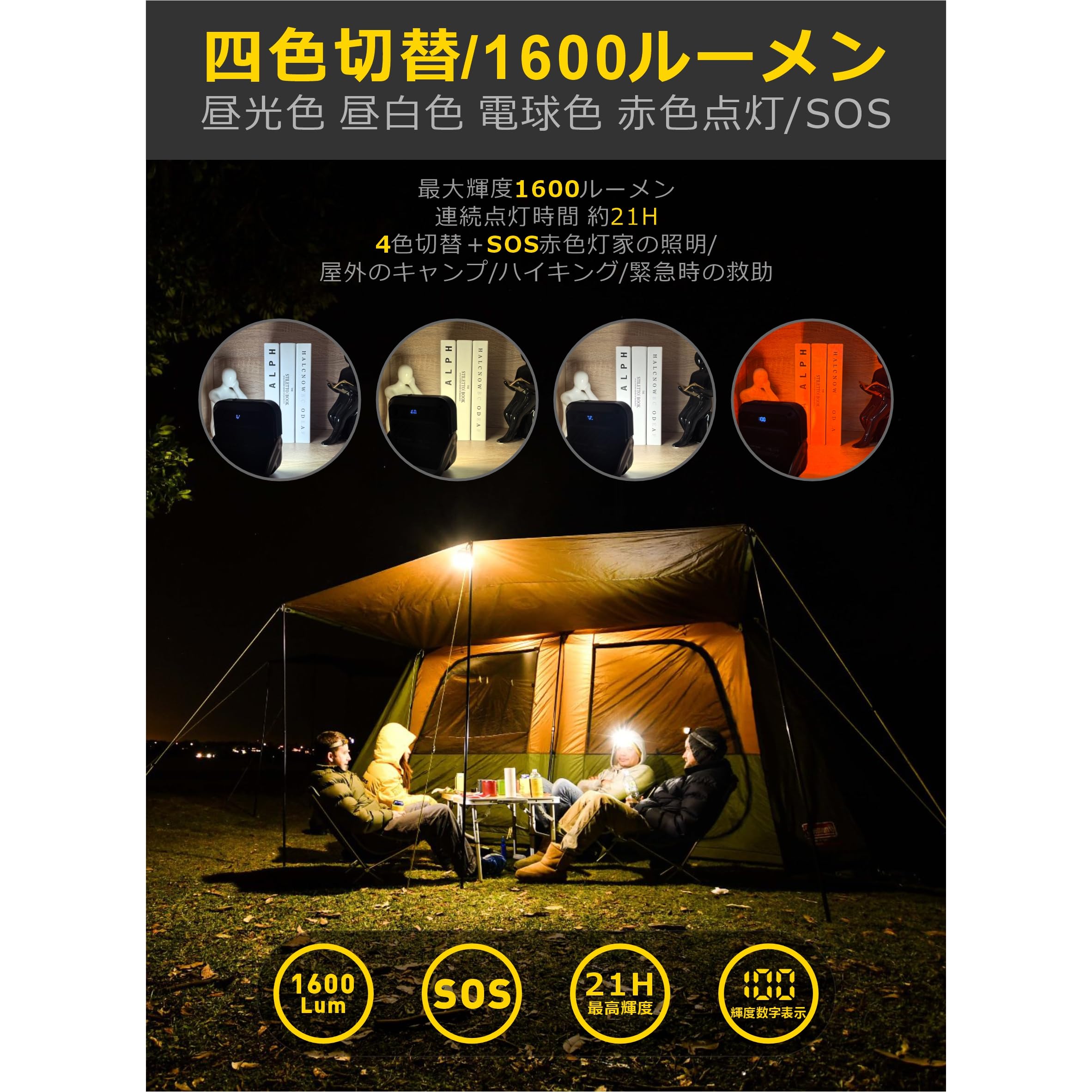 Amazon.co.jp: SUPERWAY 30000mAh led ランタンQC 3.0/22.5W 2025新