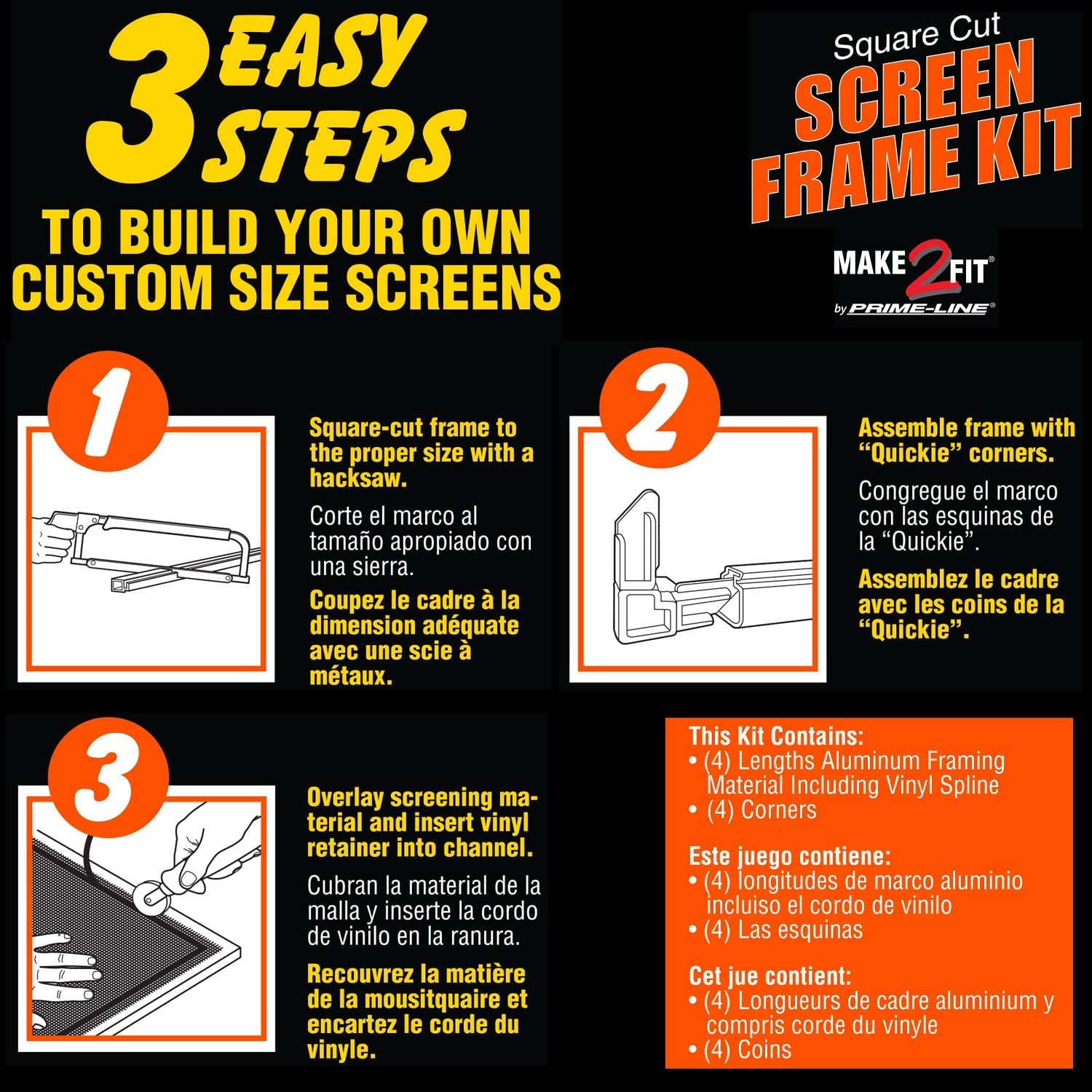 Make-2-Fit P 7674 Screen Retainer Spline, 0.165 In D, 500 Ft L, Vinyl - View #6