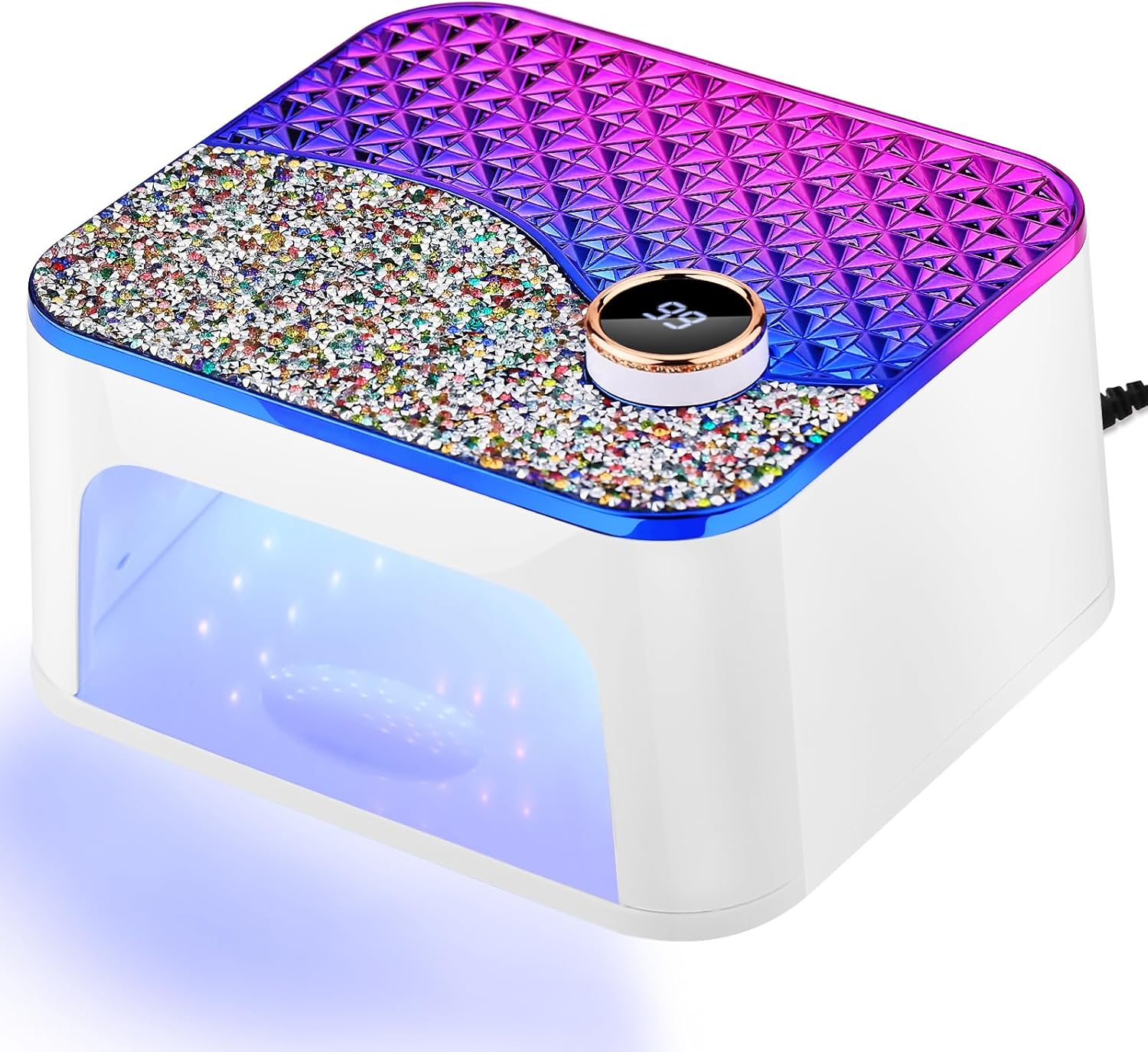 UV LED Nail Lamp, UV Light for Gel Nails with 45 Beads, Auto Sensor, Professional Nail Lamps for Gel Polish (Purple)