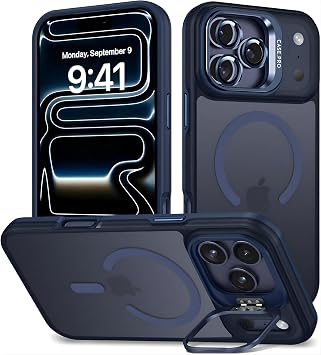 Ehr. iPhone 17 Pro Max ile Uyumlu Magsafe Wireless  arj  zellikli Kamera Standl  L ks Mat Silikon K l f [Lens Koruyucu Hediyeli] Laciver, iPhone 17 Pro Max