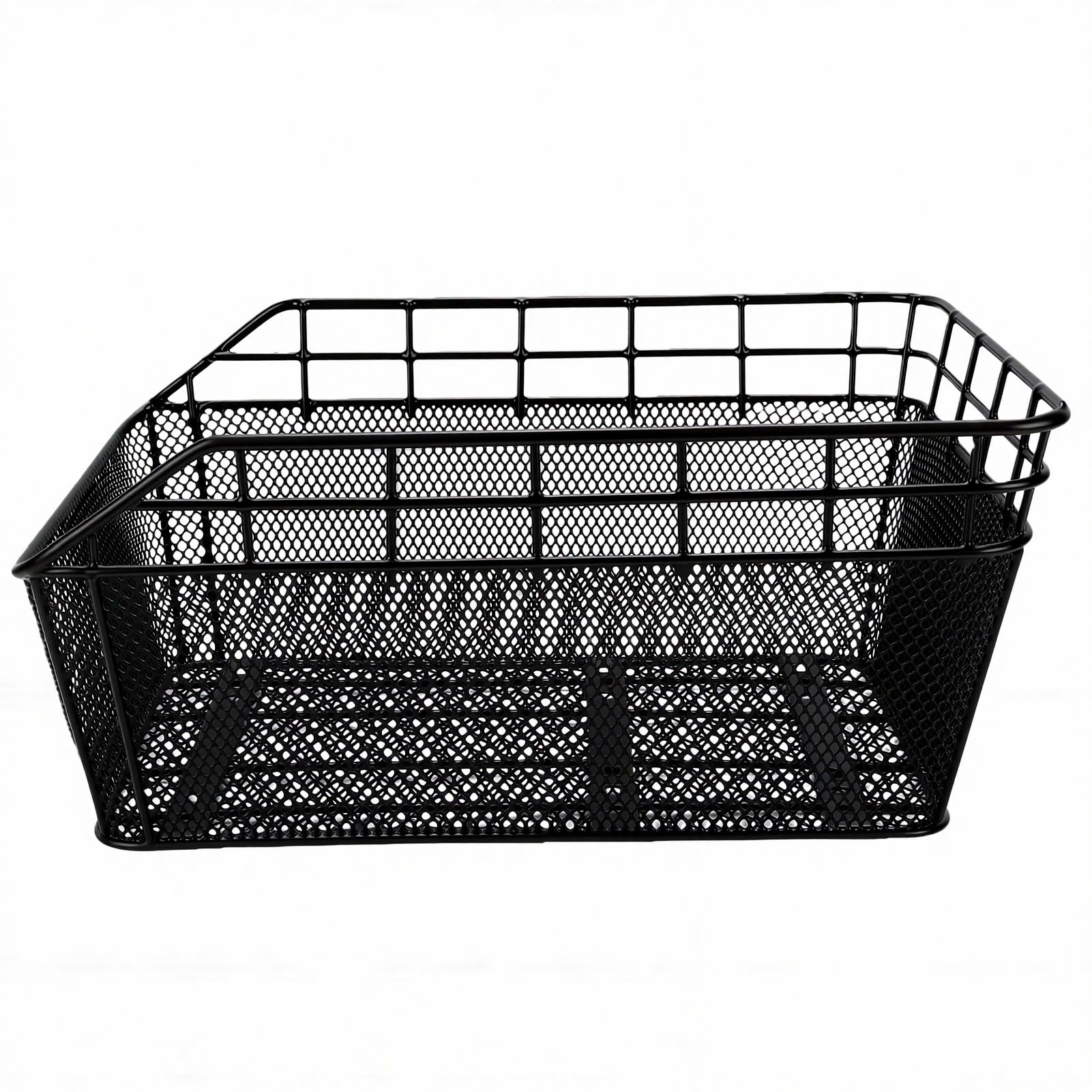 Cocoarm Tylny Kosz na Rower Metalowy Kosz do Przechowywania o Dużej Pojemności 44 X 31 X 20 Cm z osłoną Siatka Możliwość Montażu Bez Użycia Narzędzi dla Osób Dojeżdżających do Pracy Sklepy Spożywcze