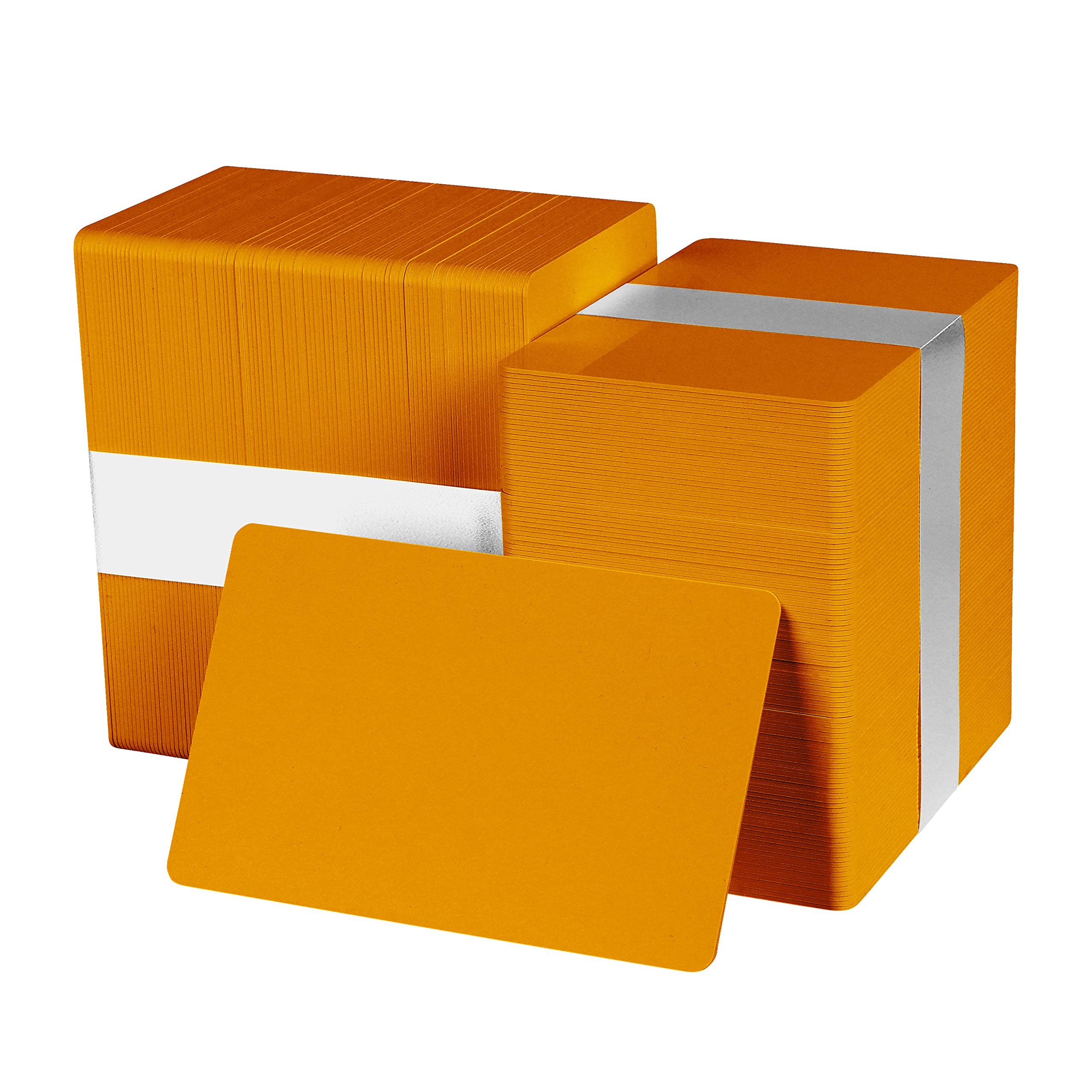 Pack of 500 Orange CR80 PVC Cards | 30 mil by easyIDea