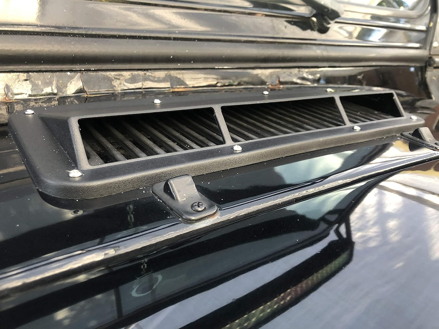 ECOTRIC Cowl Vent Scoop Compatible with 1978-1995 Jeep CJ Wrangler YJ Air Vent Scoop Ram Air Induction Hood Scoop Ram Replacement for 13307.01