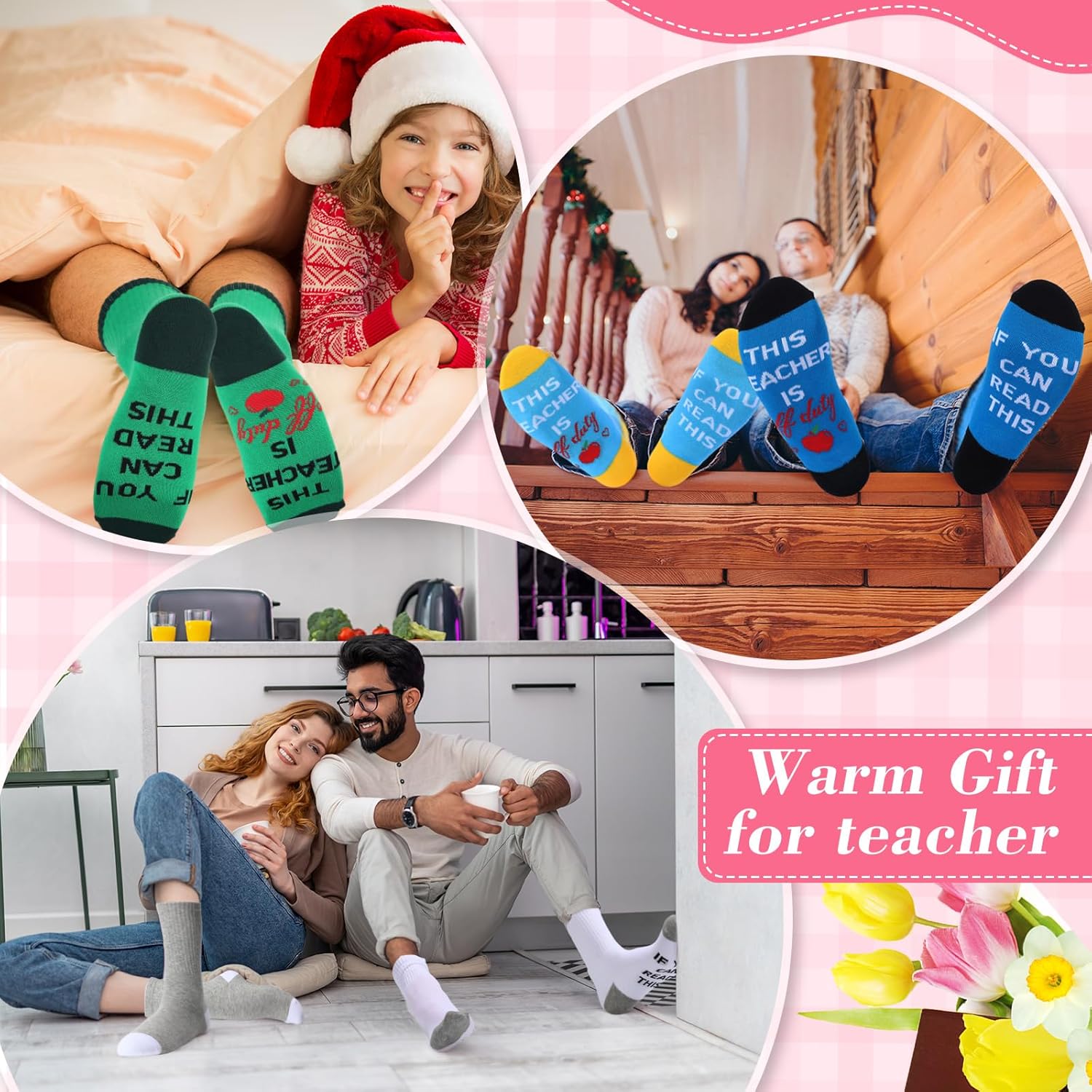 Panitay 20 Pairs Teacher Appreciation Gifts Funny Teacher Socks for Women Off Duty Crew Nurse Socks Thank You Gift - Image 5