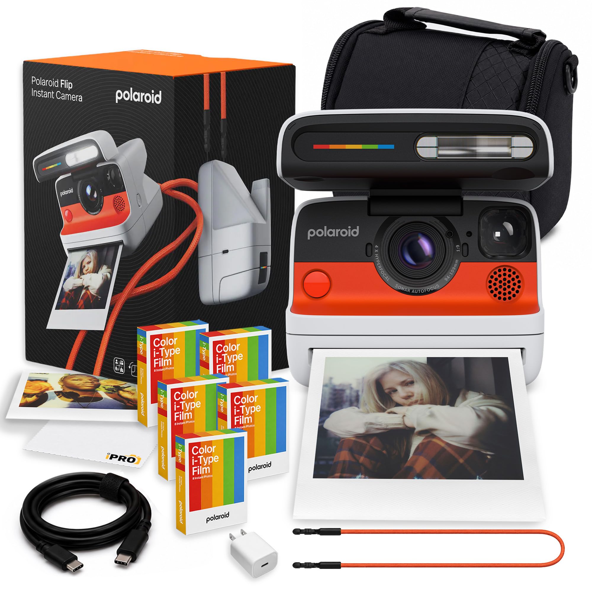 Polaroid Flip Instant Camera in White with 4Lens System + 40 Film Bundle | Instant Camera for Travel, Parties & Creative Photography, Sonar Autofocus, Compatible with i-Type & 600 Film-picture-16