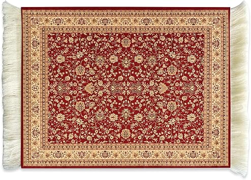 Rug Mouse Pads,Small Vintage Miniature Bohemian Woven Mouse Mat,Non-Slip Rubber Base Persian Carpet Style Mousepad Coaster Table Decor for Office Home 022