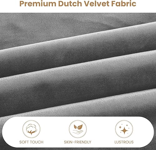 Miniatura 3 de SHA CERLIN - Marco de cama tamaño Queen tapizado en terciopelo, cama de plataforma con cabecera ajustable con canales verticales, marco de cama de