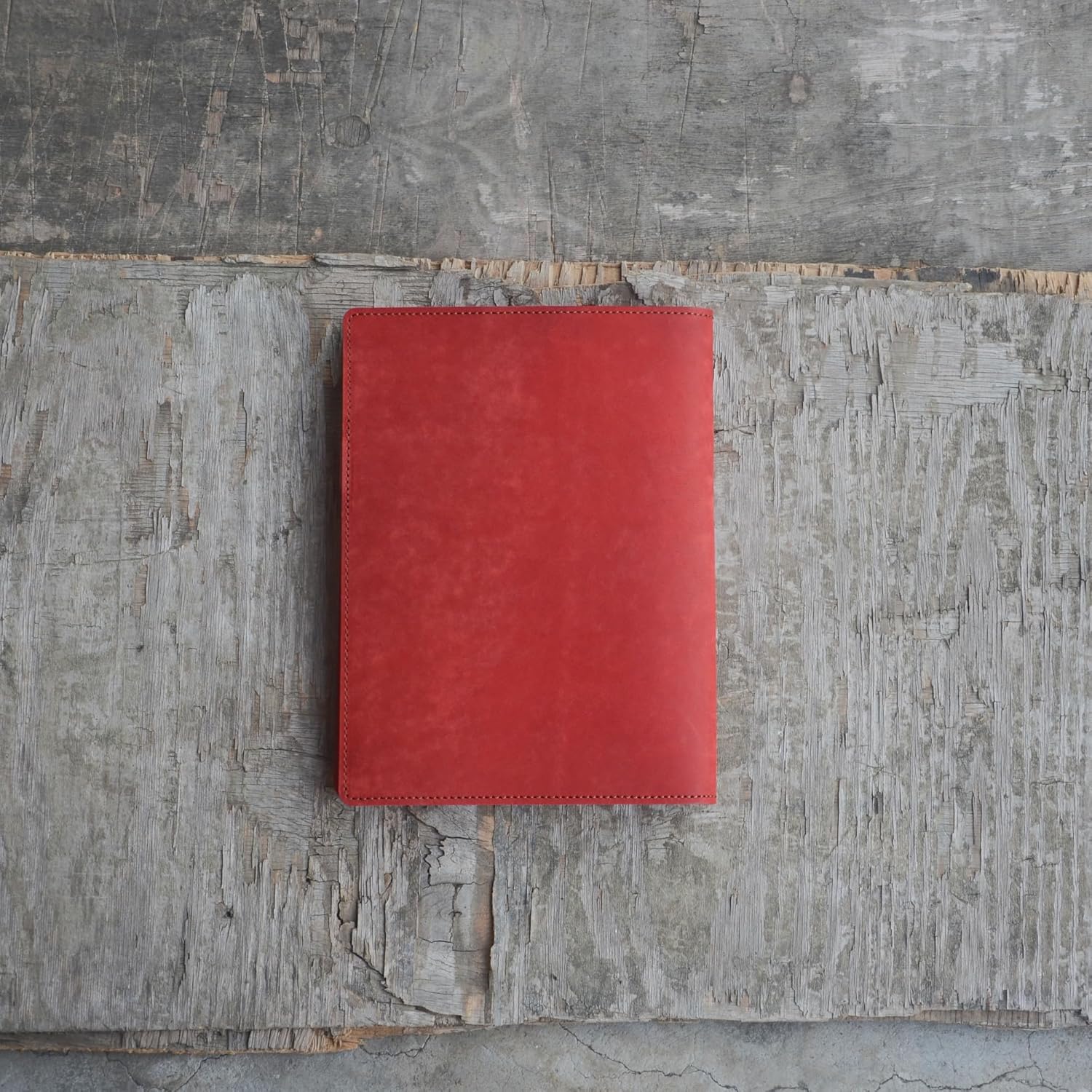 JJNUSA Leather Cover Compatible With Rocketbook Flip Executive 6" x 8.8", Steno Notes 6" x 9" Spiral Notebooks Distressed Genuine A5 Leather Cover (Red)