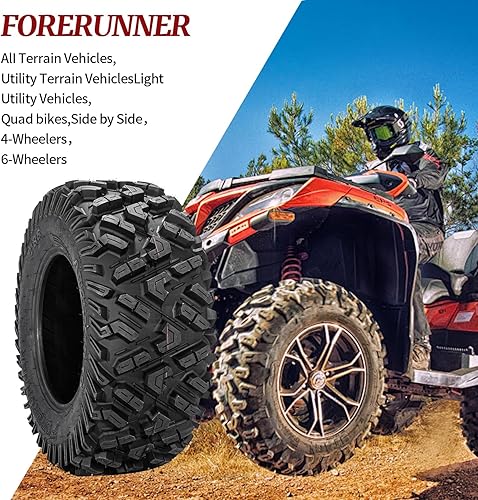 Miniatura 7 de FORERUNNER - Neumáticos todoterreno 25x8-12 para vehículo utilitario todoterreno y cuatrimoto, 6 PR, 25x8x12, para senderos, arena y lodo (paquete
