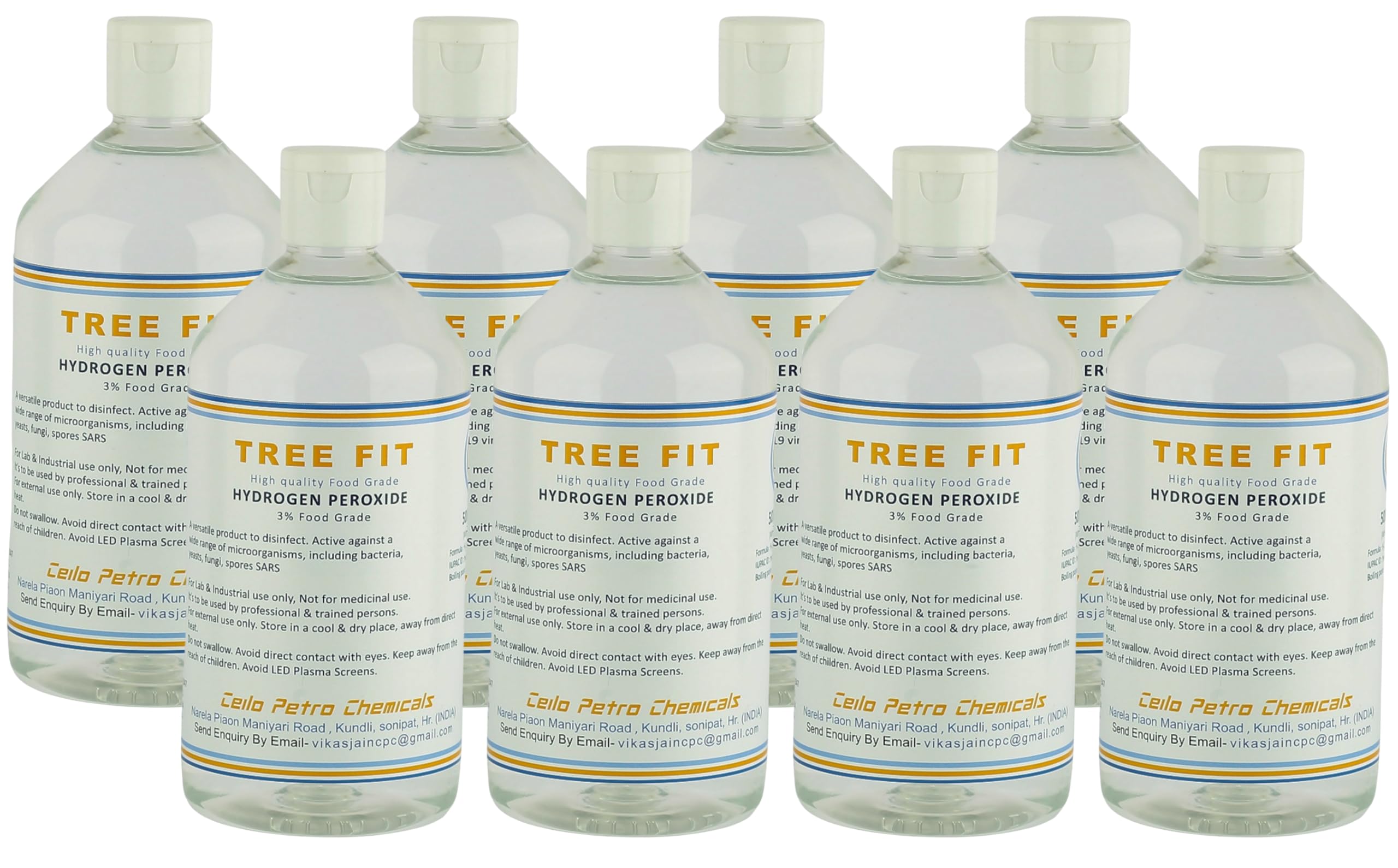 Hydrogen Peroxide 3% w/w FOOD GRADE For Plants And Multi Use Disinfactant | 250 ML x Pack of 8