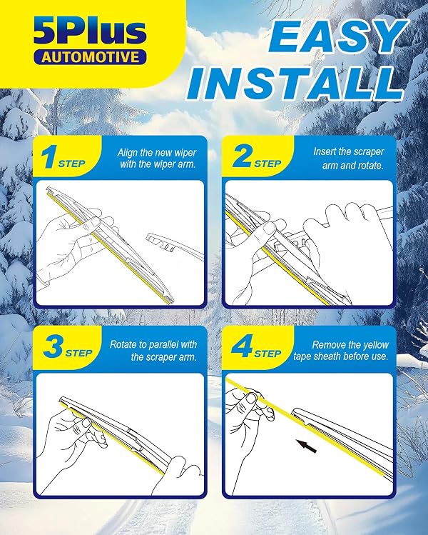 5 PLUS RearFit Back Wiper Blade for Nissan Murano 2003-2008, 14"(1 PACK) by 5 PLUS - Used condition - Image 6