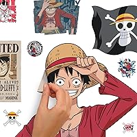 Vista 6 de RoomMates RMK5439GM Calcomanía de Pared One Piece Luffy, Rojo