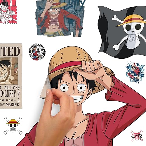 Miniatura 6 de RoomMates RMK5439GM Adhesivo de pared Luffy, rojo