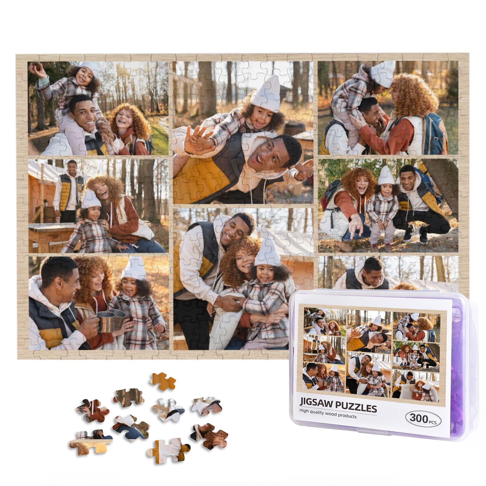 Personalized Jigsaw Puzzle,Custom Puzzle from Photo 300/500/1000 Pieces,Customized Puzzles from Picture,Personalized Puzzles from Photos，Horizontal
