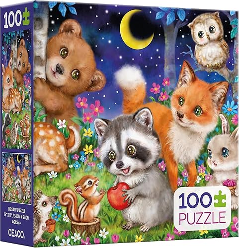 Ceaco - Kayomi Harai - Woodland Friends - Rompecabezas de 100 piezas