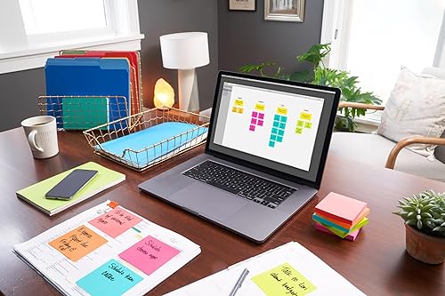 Miniatura 3 de Post-it Notas, 3 x 3 pulgadas, 6 blocs de notas adhesivas favoritas de Estados Unidos, colección Poptimist, colores brillantes (magenta, rosa, azul,