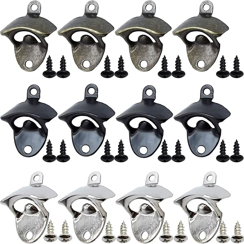 RONYOUNG Abridor de botellas de cerveza vintage para pared 12 unidades apto para bares KTV hoteles hogares negro plateado y bronce verde disponible en Yaxa Colombia