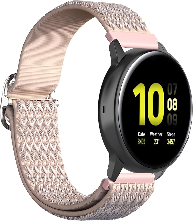 Tiggo 20mm Nylon Band per Orologi Samsung Galaxy Active2/Active,Cintura  Ricambio, Cinturino Sostitutivo Orologi per Cinturino Sportivo Cinturino  per Garmin Vivoactive 3/Vivoactive 3 Music (fs) : Amazon.it: Orologi