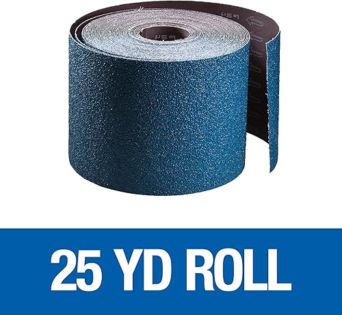 Miniatura 3 de Mercer Industries 402040 Rollo de lijado de piso de tela de circonio, 8" x 25 yardas, grano 40X