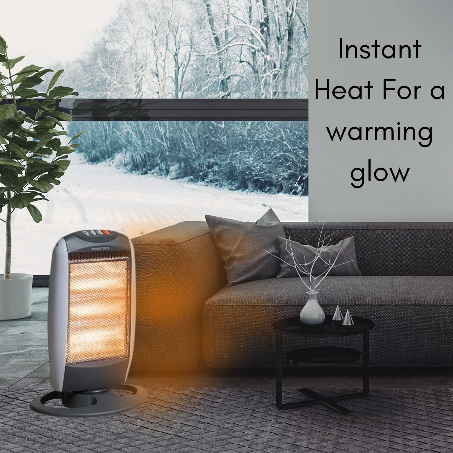 2 X Fine Elements Halogen Heater, 1200 Watt : Amazon.co.uk: Home u0026 Kitchen