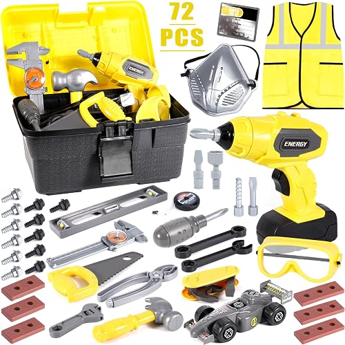 72 Pièces Boite a Outils Enfant NCKIHRKK