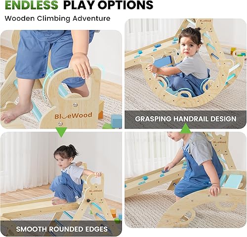 Miniatura 3 de Conjunto de Triángulo Pikler BlueWood - Azul Cielo