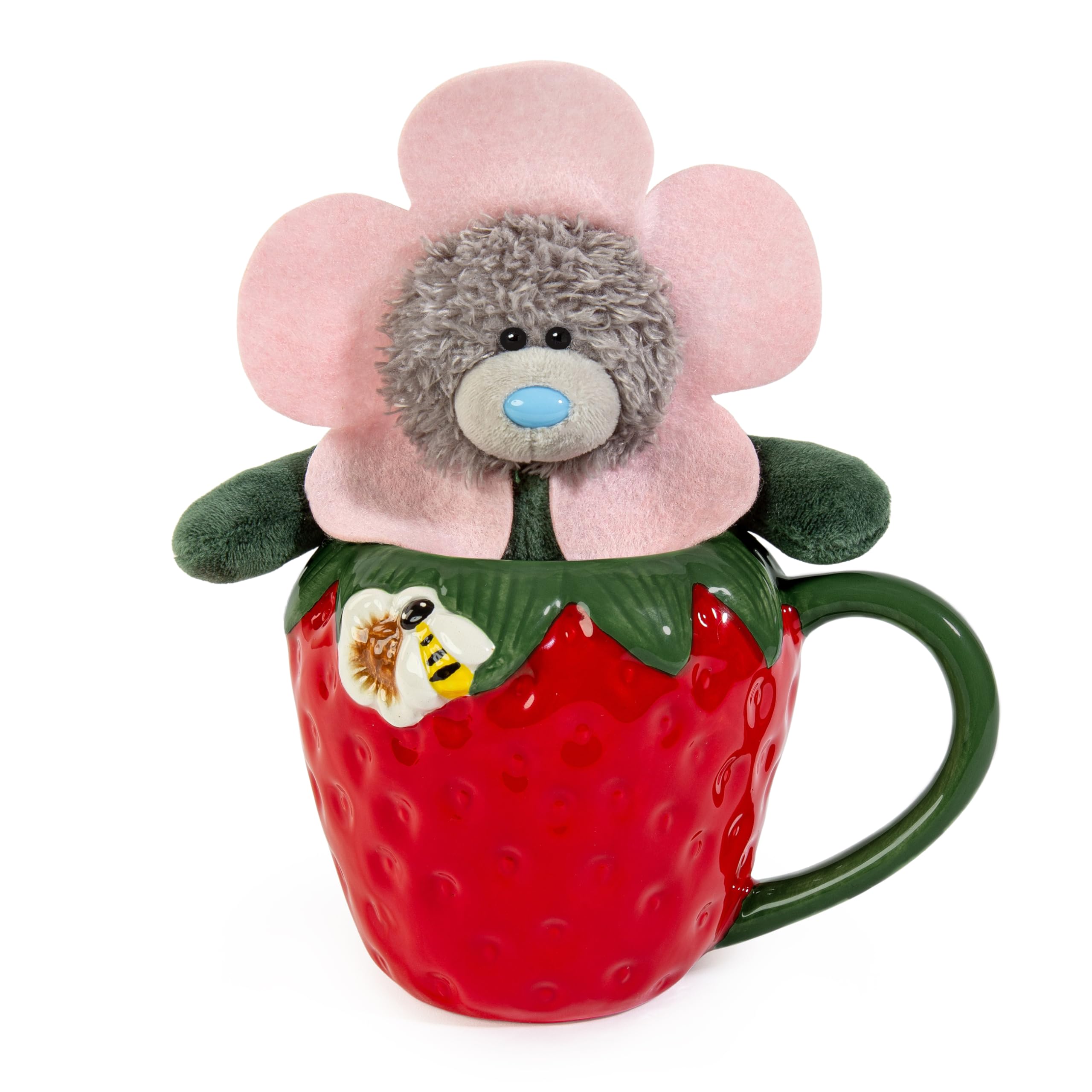 Me To You Tatty Teddy Hand-Painted Ceramic Strawberry Mug And Plush Bear Gift Set, Red Me To You Bear