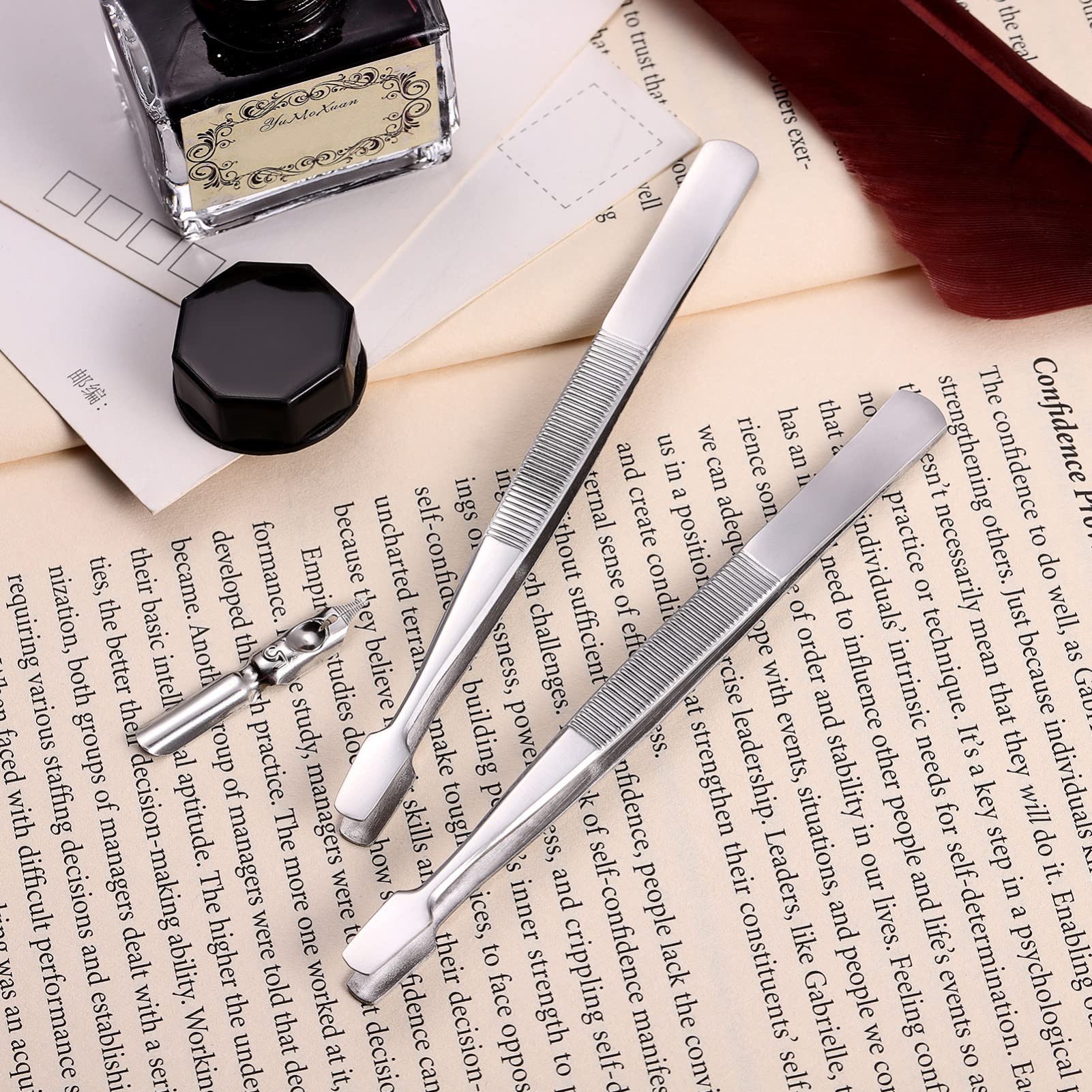 ULTECHNOVO 20 Pz pinzette per timbri impasto artigianato per hobby scatola del kit tuta bambino pinzette per collezionisti di francobolli strumento filatelico impostare