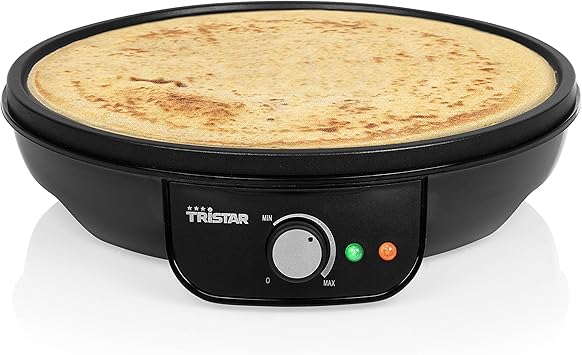 Tristar Piastra per Crepes BP-2637, Waffle e Piadine, 1000 watt, Diametro da 30 cm, Antiaderente