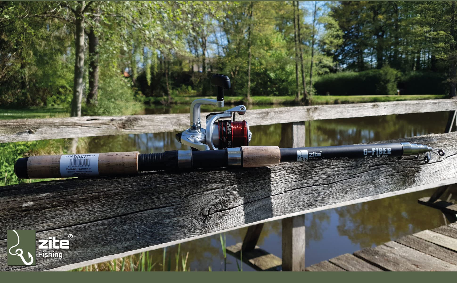 Zite Fishing Angelset Allround - Karpfen Aal Teleskoprute 270cm 30-80g