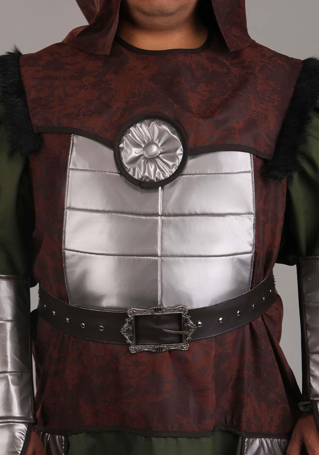 Plus Size Adult Genghis Khan Costume with Robe, Armor, Helmet, & Gauntlets | Historical Warrior Halloween Cosplay Outfit