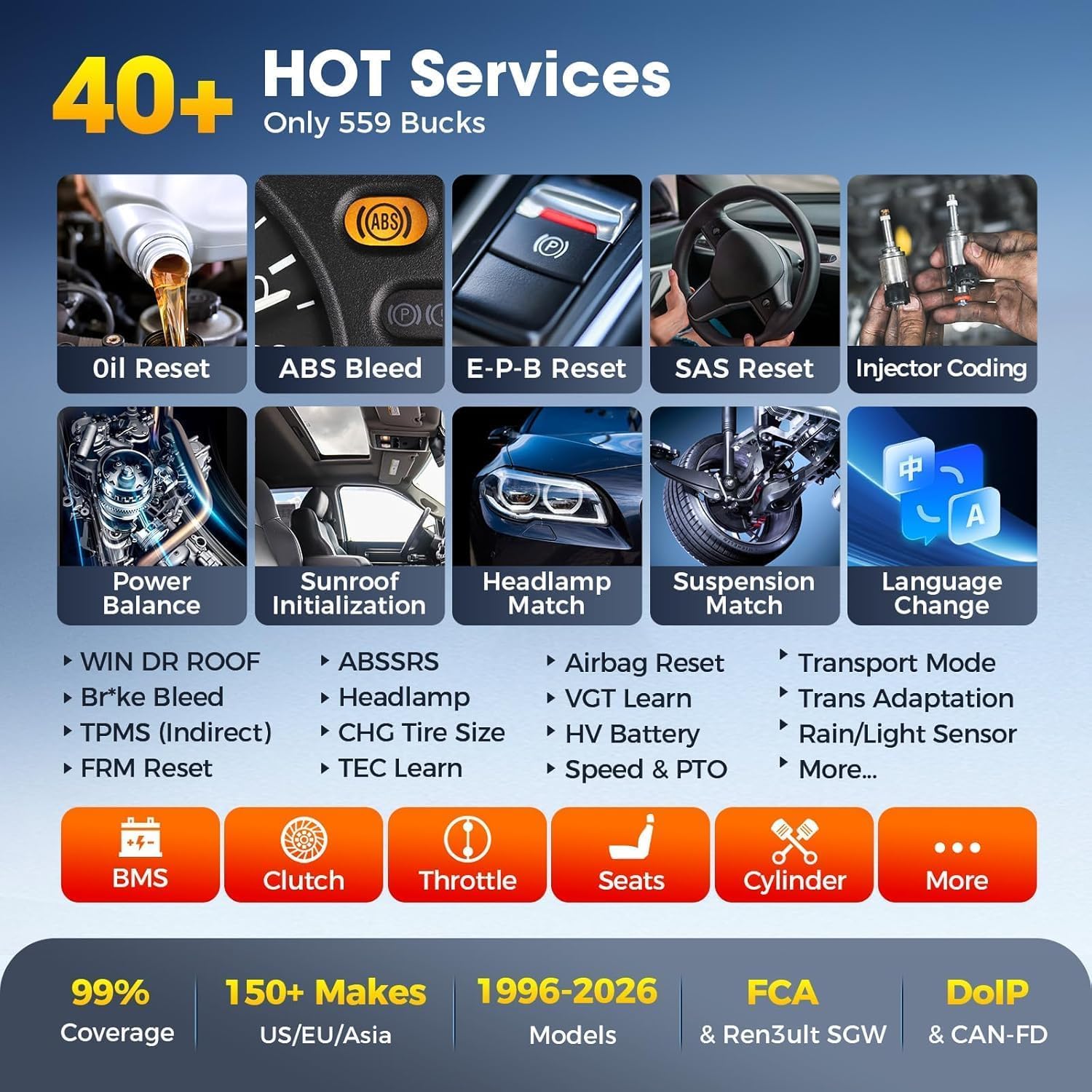 Autel MaxiCOM MK900 OBD2 Auto Diagnostica: 2024 come MK900BT Aggiornamento da MK808BT PRO MX808S MK808Z Strumento Diagnostico, 40+ Servizio, 3000+ Test Attivi, CANFD/DoIP, Tutte le Diagnosi di Distema
