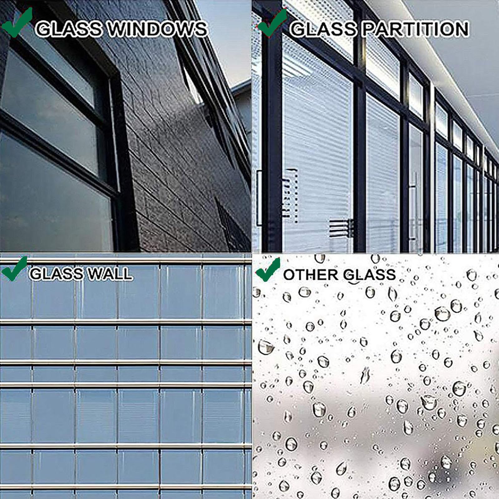 Limpiacristales de 75 pulgadas para el hogar con poste de extensión de 4 secciones, limpiador de ventana 4 en 1, kit profesional inalámbrico de limpieza de ventanas con colector de aguas
