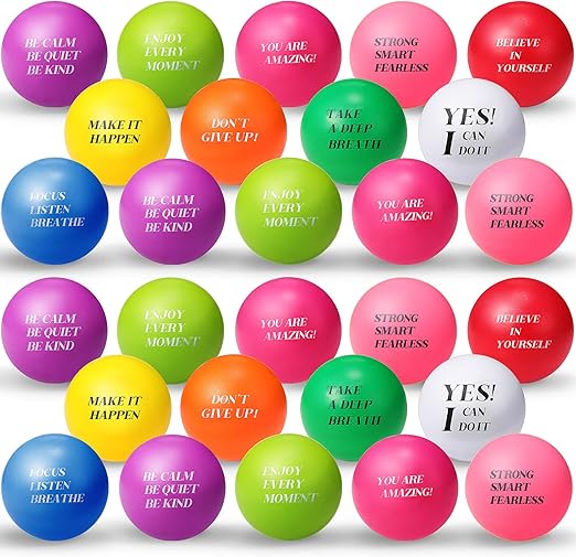Jerify 50 Pcs Motivational Stress Balls Inspirational