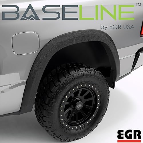 Miniatura 3 de EGR Baseline Flarez BLF2001 - Guardabarros de aspecto resistente acabado negro texturizado compatible con modelos Ram 1500 seleccionados