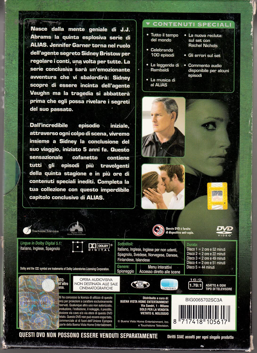 Alias. Serie Completa Stagioni da 1 a 5 (5 stagioni) (Episodi 105) (29 DVD) con Cofanetti. DVD in Italiano