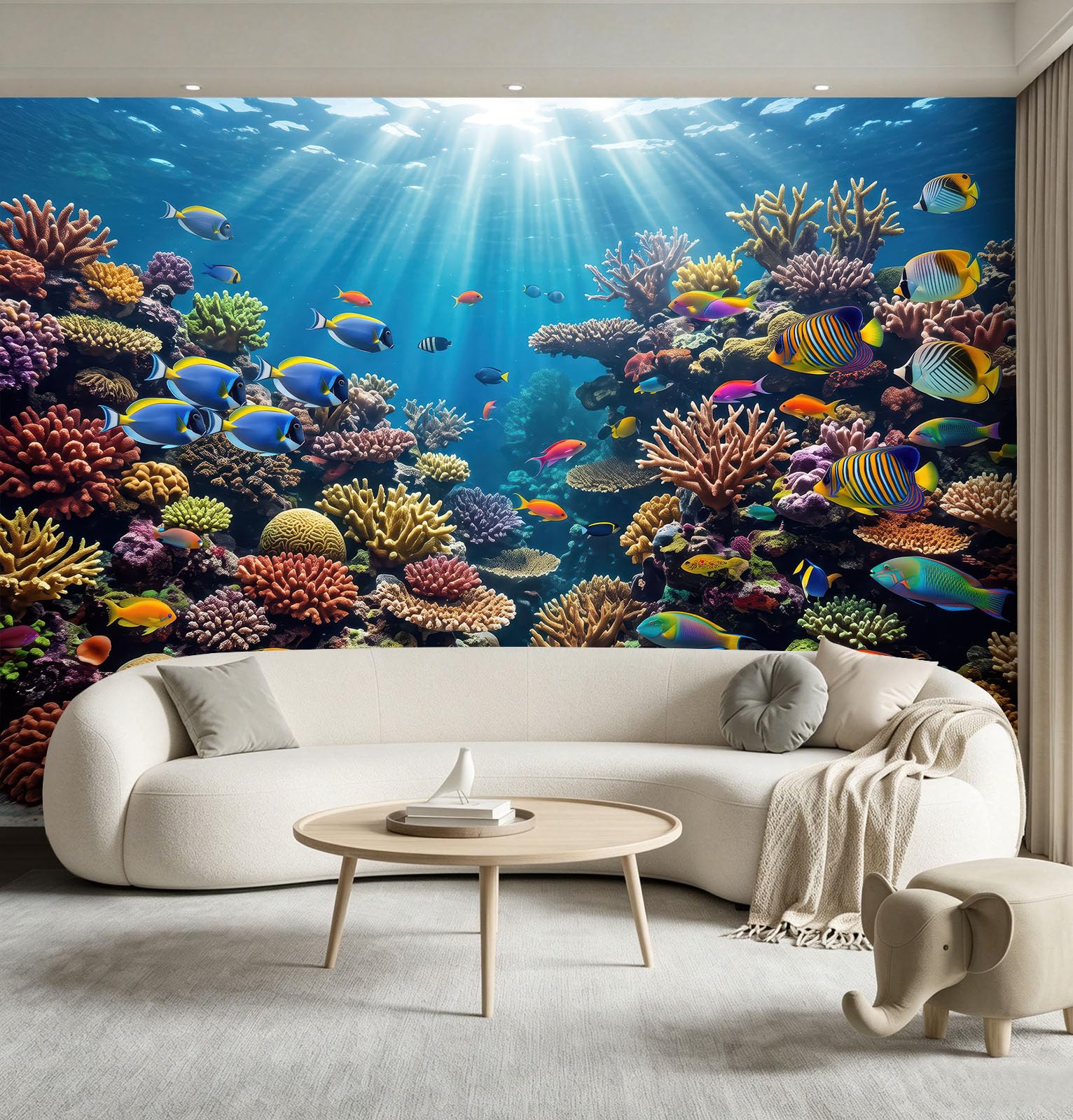 Vlies Fototapete 3D Natürlich Tropisch Wand Tapete Bunt 400 x 280 cm