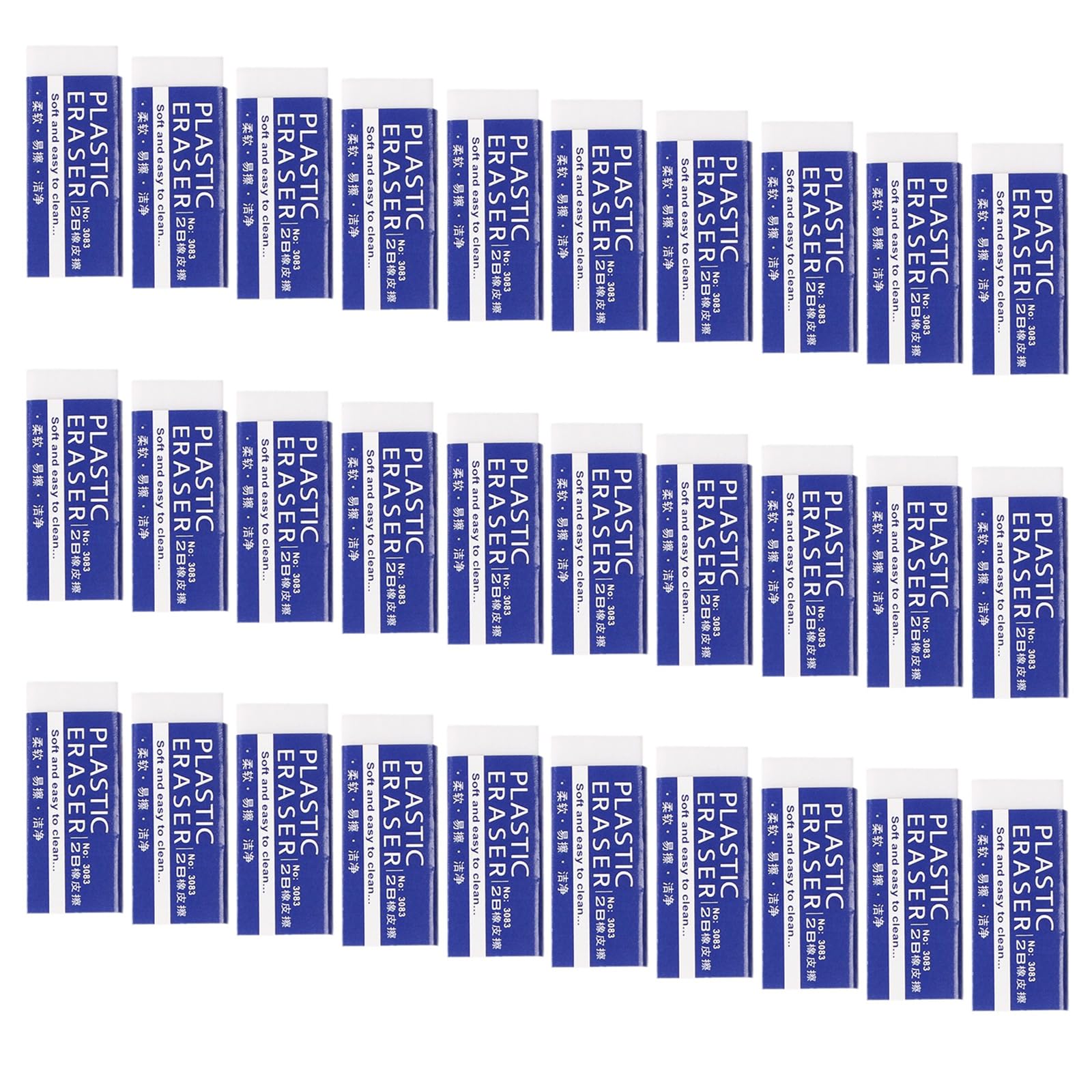 30 gomme da cancellare 2B, morbide, per pittura, bianche, strumento per cancellare e disegnare forniture per bambini e studenti
