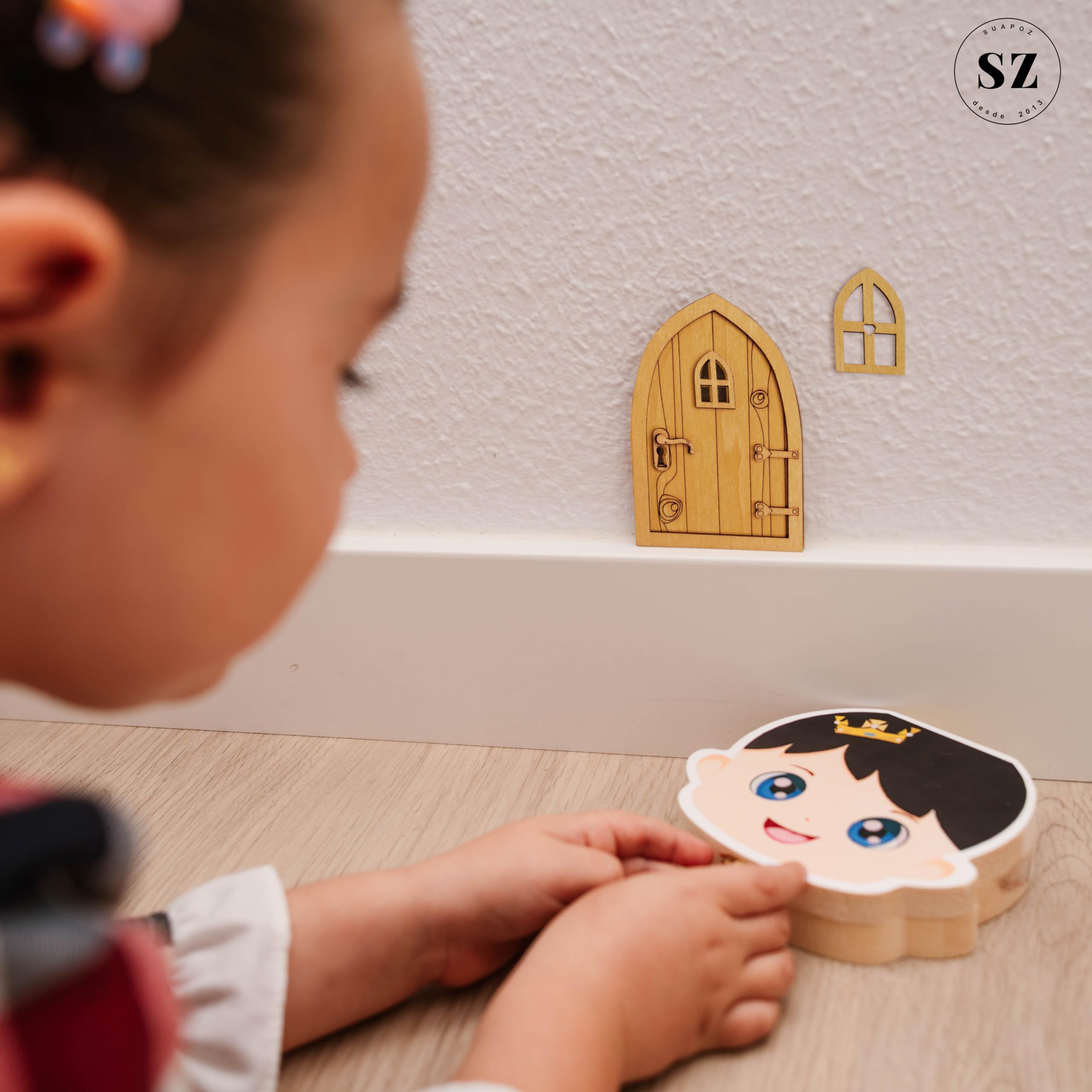 Pack Porte Souris et Boîte à Dents Bébé Garçon Fille. Boîte à Souvenirs pour Bébé. Cadeau Bebe. Cadeau Naissance. Bois Naturel. (Enfant).