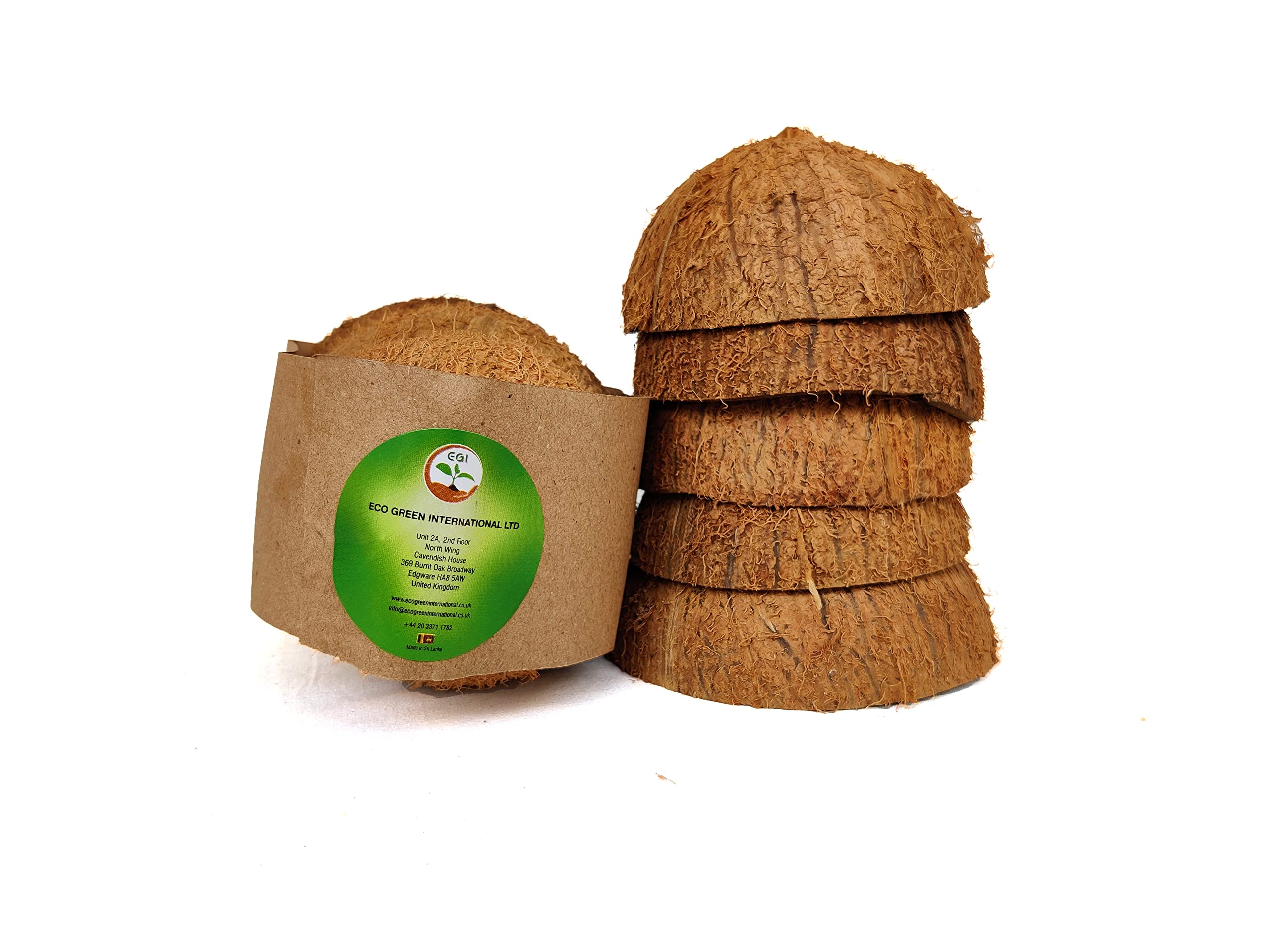 100% Natural ECO- Friendly 5PCS Smooth Coconut Shell Pack For Creativity Work