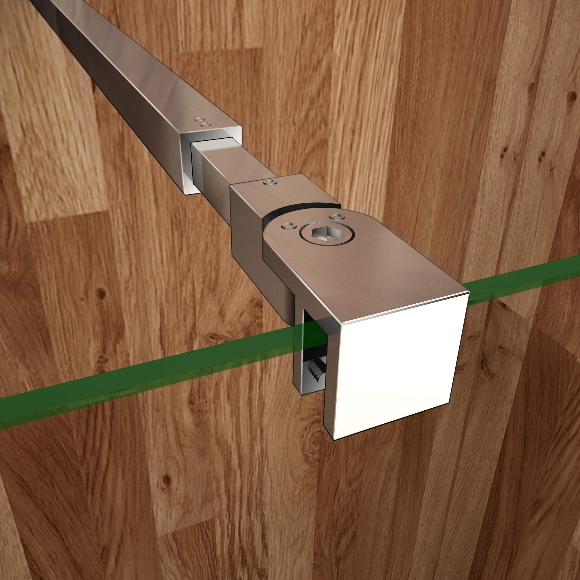Barra Per Box Doccia Fissa Bagno 73-120cm adatta Per Vetro 6-10mm | Parete Alluminio Cromato Lucido, Barra Stabilizzatrice, regolabile, Lunghezza adatta