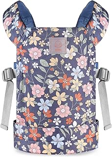 GAGAKU Kids Baby Carrier for Dolls American Girl Bitty Realistic Baby Dolls Accessories - Blue Flowers