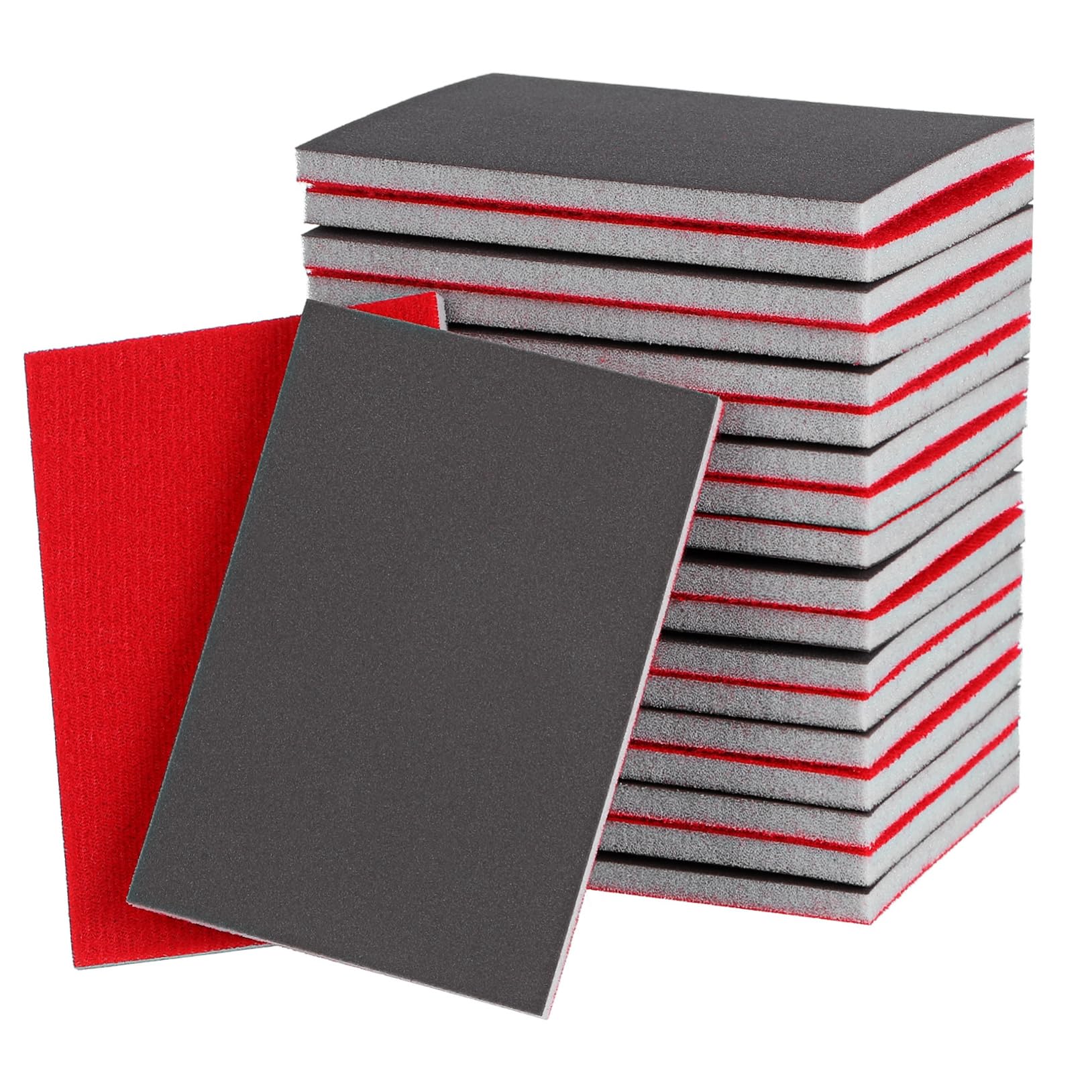 Cabilock Automotive Sanding Blocks Kit 20 Pcs Soft Sandpaper Pads Fine Grit for Car Wood Metal Polishing