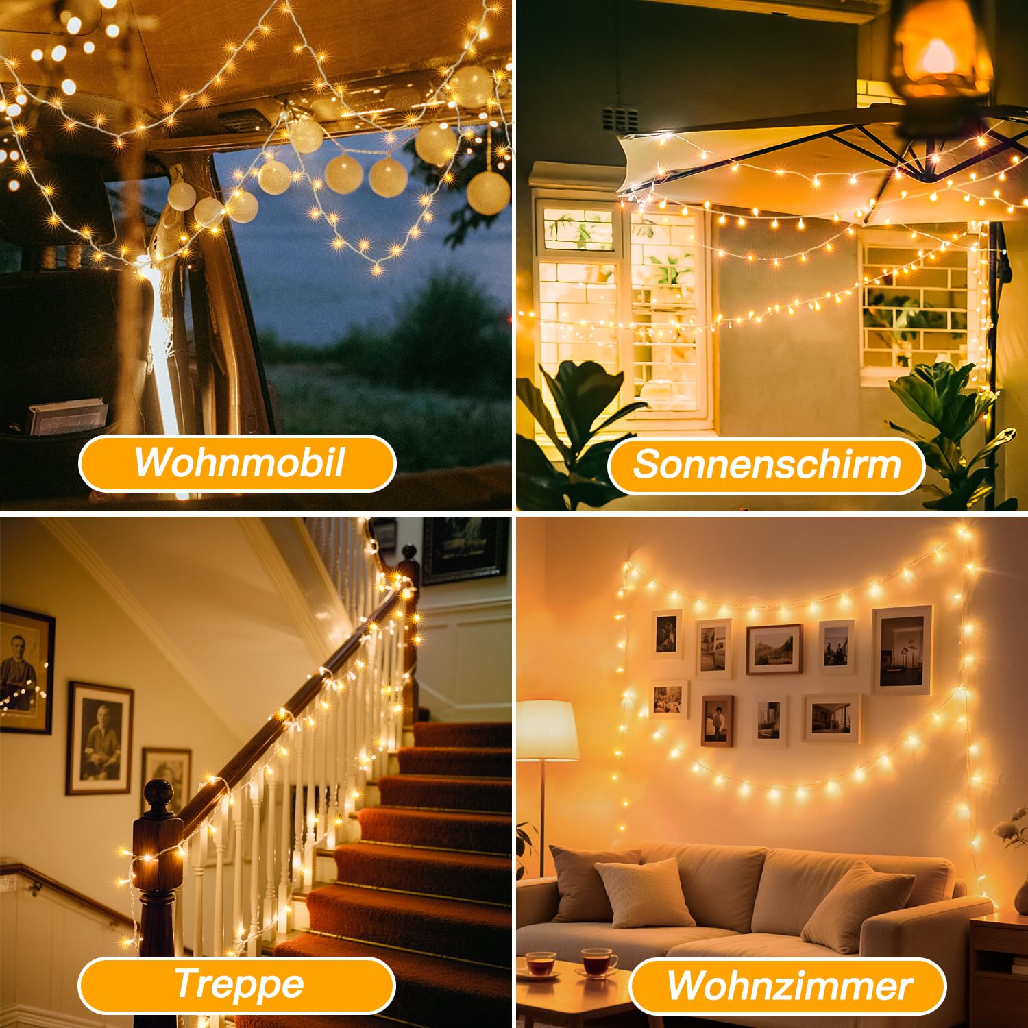 Ollny Catena Luminosa di Natale 800 LED 80m, Luci Stringa Fata luce Impermeabile con 8 modelli di illuminazione per Interno ed Esterno, Feste, Matrimoni, Albero y Giardino Decorazioni, Bianco Caldo