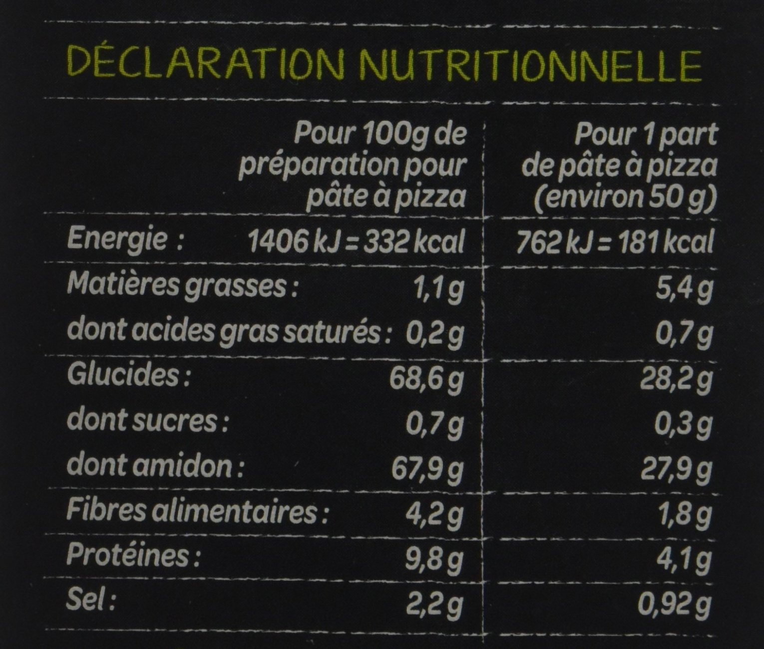 Francine Préparation pour pâte à pizza 510 g - Lot de 5