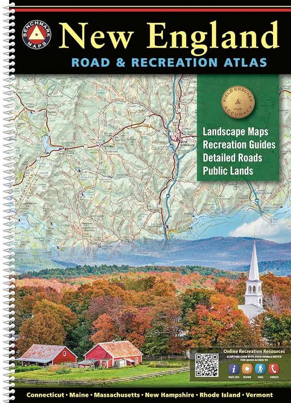 New England Road and Recreation Atlas - 1st Edition, 2025 (Benchmark) by Benchmark Maps - Used condition - US$26.80